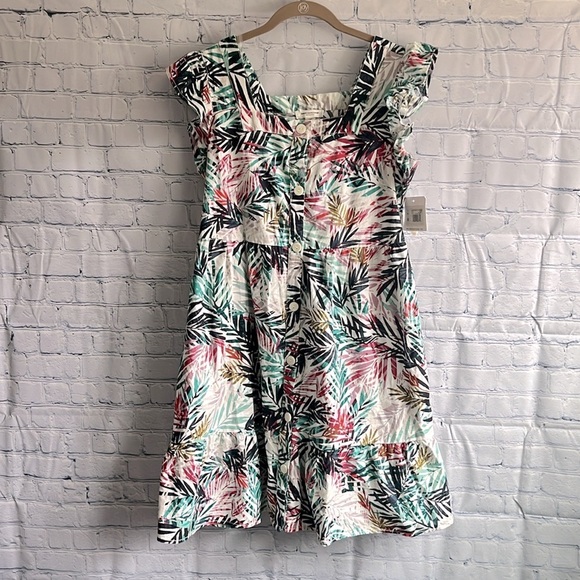 Beachlunchlounge tropical palm tree, beachy lightweight dress women’s size S nwt - Picture 1 of 4